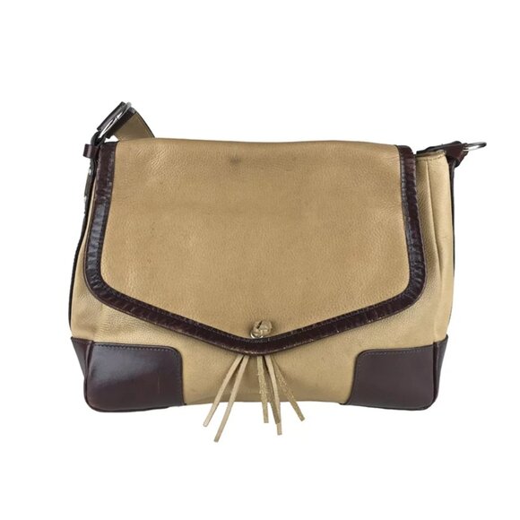 Wilsons Leather Womens Beige Brown Pelle Studios Shoulder Strap Crossbody Bag - Picture 3 of 10